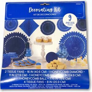 Amscan - 249263 White Damask Wedding Decorating Kit - 9 Piece Kit - White